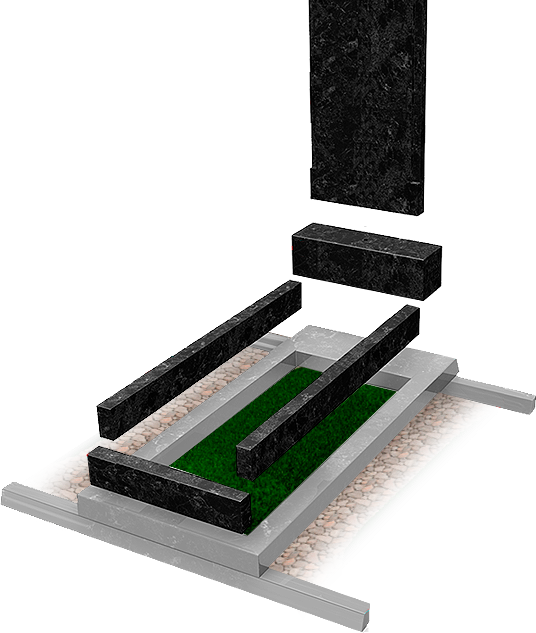 Установка памятника на бетонное основание