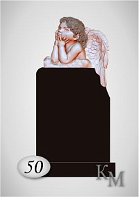 Памятник на могилу. Комплект 63-50Т детский, фреза 3D стела 100х50х8